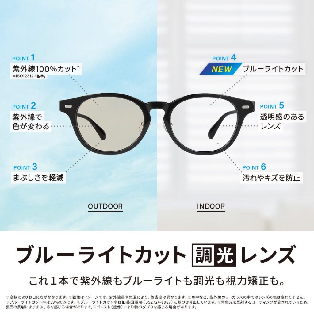 〈Zoff〉これ1本でALL OK！Zoffのブルーライトカット機能付き調光レンズ